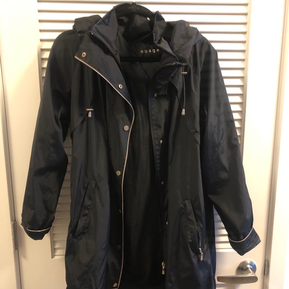 Navy rain jacket